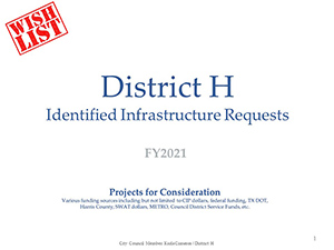 Identified Infrastruture Requests