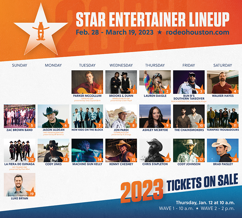 2023 Rodeo Entertainment Calendar