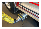 HFD Exhaust Removal Hose hooked up to Truck