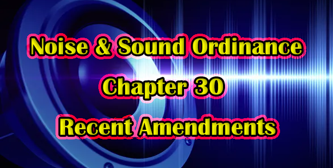 Noise and Sound Ordinance