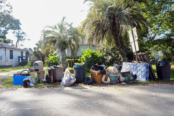 Trash in Jacksonville, Florida