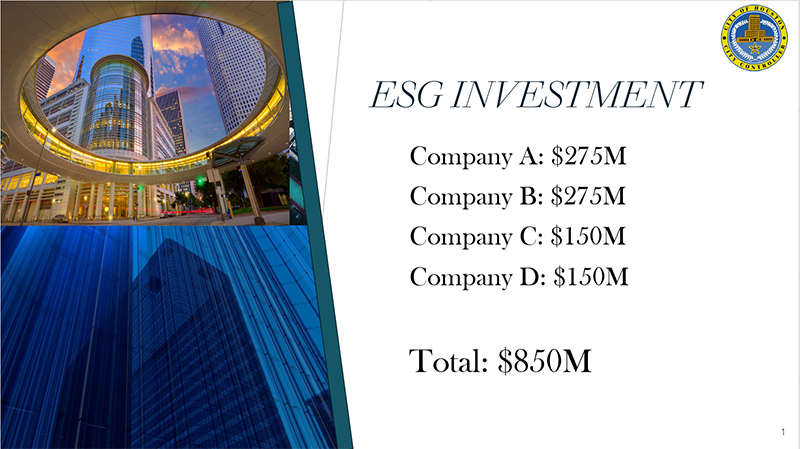 ESG Investing Dollar Amounts