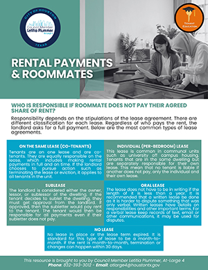 Rental Payments and Roommates - English