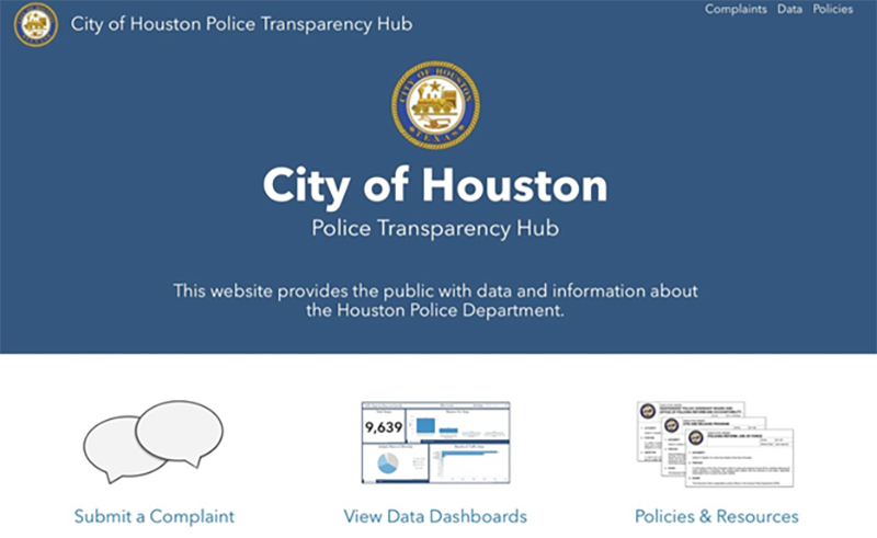 Police Transparency Hub Home Page Graphic