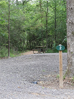 RV Site Bench from Afar