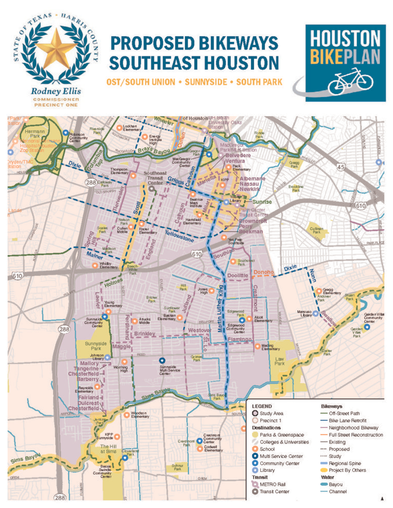 Proposed Bikeways Southeast Houston