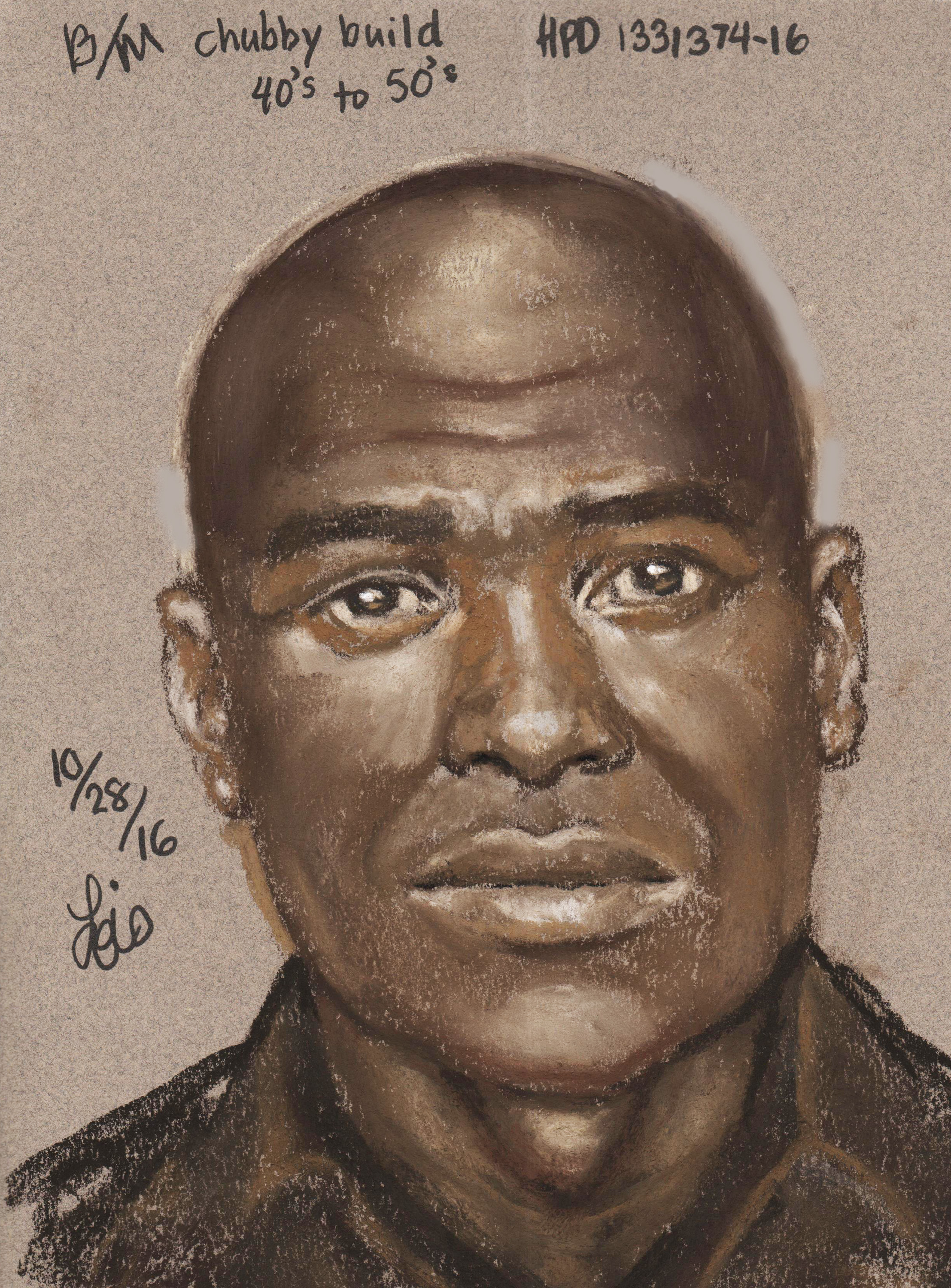 A composite sketch of the suspect 