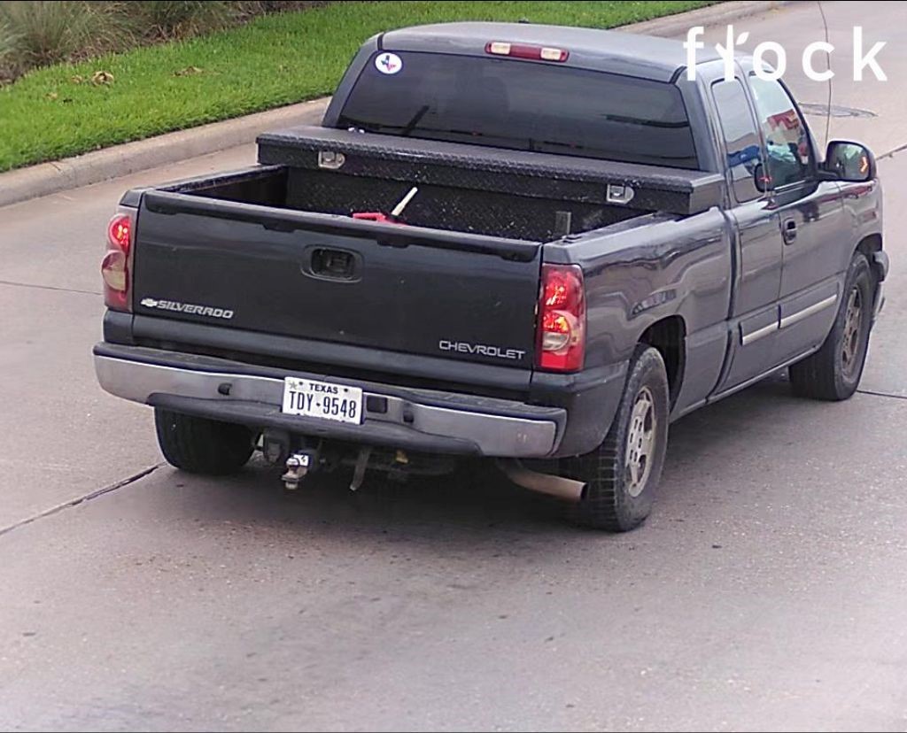 WANTED: Gray Chevrolet Silverado
Texas License Plates TDY9548